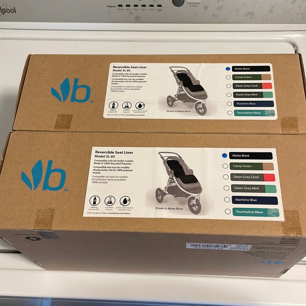 NEW IN BOX Bumbleride Matte Black Seat Liner